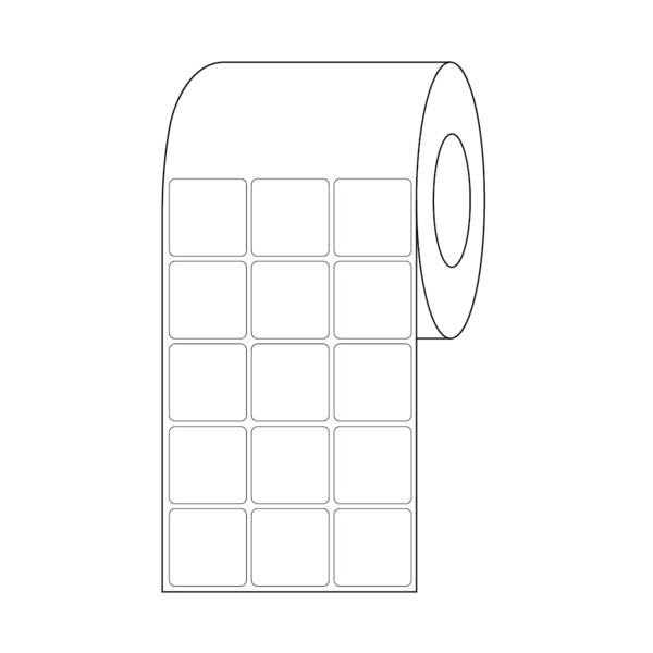 Xylene Resistant Slide Label, 15/16" x 15/16", 3 Across White